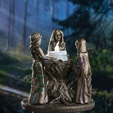 Ebros Triple Goddess Mother Maiden Crone Candle Holder Home Decor Figurine picture