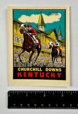 Vintage Original Churchill Downs Kentucky Travel Decal - Derby, Horse Racing picture