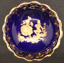 Vintage Andre Prevot Limoges Cobalt Blue and Gold Miniature Bowl - The Proposal picture