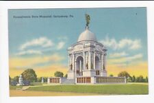 Pennsylvania State Memorial Gettysburg Pennsylvania Cannon Linen Postcard picture