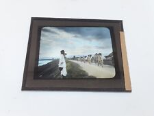 Soldiers Marching On Road In Japan - Antique Magic Lantern Glass Slide picture