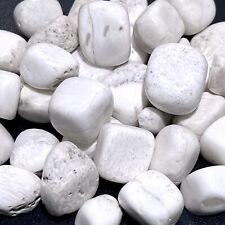 Bulk Wholesale Lot 1 Kilo ( 2.2 LBs ) Scolecite White Tumbled Polished Stones picture