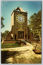 c1960s World's Largest Mantel Clock Heritage Garden Village Vintage Postcard picture