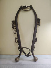 Antique Vintage Horse Harness Cast Iron with Brass Round Ends - Heavy, 26