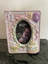 VTG 1992 Geo Z LEFTON Ceramic Baby's First Birthday Frame New 6