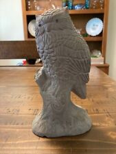 Vintage Owl Cement Art Sculpture Figurine picture
