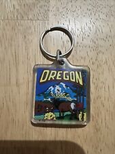 Vintage Oregon Acrylic Keychain Key Ring picture