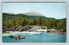Greenville ME-Maine, Mt Katahdin, White Water Canoeing, Vintage Postcard picture