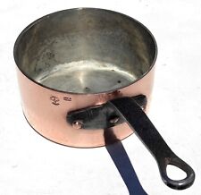 Vintage 7.3inch French Copper Saucepan Chomette Favor Tin Lining 3mm 5.5lbs picture