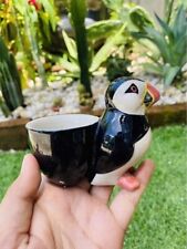 Egg Cup Puffin Figurine Lovely Thai Ceramic Kitchenware Collectible Home Decor picture