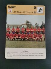 AS Béziers 1977-1978 Rugby Card 16cm X 12cm Visit Cards My Store picture