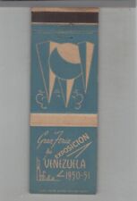 Matchbook Cover 1950-51 Venezuela Exposition picture