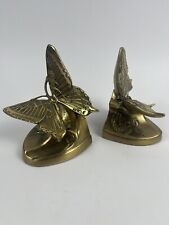 PAIR OF MCM VINTAGE PM CRAFTSMAN BRASS BUTTERFLY BOOKENDS picture