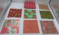 Vintage Christmas Wrapping Paper & Box Lot Mid Century 60s 70s picture