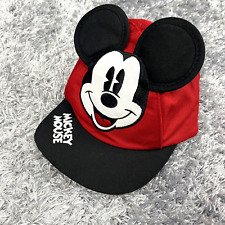 Mickey Mouse Ears Hat Cap Infant Red Walt Disney Parks Elastic Band Stretch Baby picture
