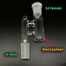 14mm Male To 14mm Female Lab Glass Reclaim Ash Catcher Drop Down Glass Adapter picture