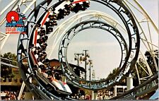Sandusky Ohio OH Cedar Point Amusement Park Corkscrew Ride c1970s  Postcard picture