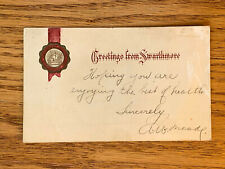 Pennsylvania, PA, Greetings From Swarthmore, College Seal, PM 1909 picture