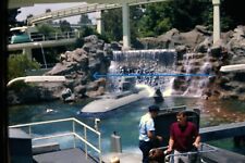 1968 35mm Slide Disneyland Tomorrowland Submarine Waterfall Monorail Track #1078 picture