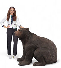 Large Bear Statue - Life Size American Black Bear Sitting Statue -Indoor Outdoor picture