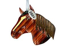Horse Ornament - Horse Christmas Ornament 2024 - Two-Tone Wood Christmas picture