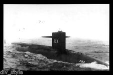 USS Thresher SSN-593 postcard US Navy nuclear-powered submarine  picture