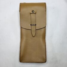 Vintage French Military Leather Ammo Pouch Bag Tan picture