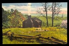 Vintage Postcard That Old Cabin House Home Poem Harry Russell Wilkins Log House picture