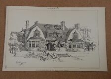 Antique Architects Print,House At Hampstead The builder 1890 picture