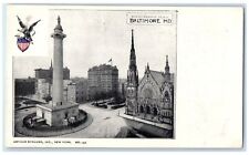 c1905's Mount Vernon Place Building Church Monument Baltimore Maryland Postcard picture