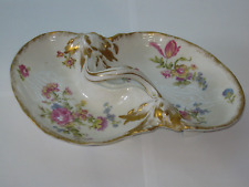 Antique/Vintage Hand Painted China Beggars or Candy Bowl/Dish Gilded with Gold picture