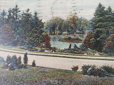 C 1909 Scene in Elizabeth Park Lake Path Trees Hartford CT Antique DB Postcard picture