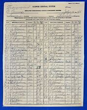 1946 Illinois Central Railroad Watch Comparison Records / Accuracy / Laminated picture