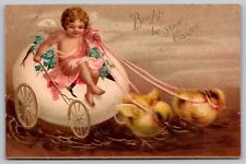 Bright Be Your Easter Antique Embossed German Postcard Early 1900s—Very Unique picture