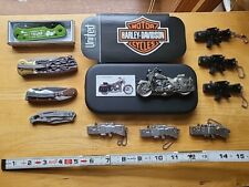 Harley Davidson Motorcycle Knife Plus Lot of 10 Assorted Folding Pocket Knives picture