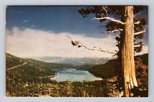 Donner Lake CA-California, Scenic Views Donner Lake, Mountains Vintage Postcard picture