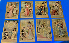 Vintage Lot Of 8 The Lord's Prayer Religious Postcards complete set picture
