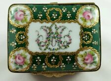 Antique Sevres France Jewlery Box Marie Antoinette  Monogram 19thC Hand painted  picture