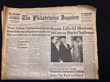 The Philadelphia Inquirer October 1963 President Kennedy News Nixon Rockefeller picture