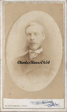 1873 BRISTOL CDV MAN BUSHY WHISKERS VICTORIAN ANTIQUE PHOTO #10046 picture