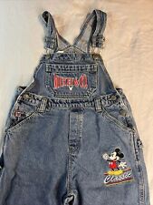Vintage Disney Overalls Mickey & Co. Classic Mouse embroidery Size 12 Denim Bibs picture