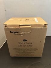 Never Used Tupperware TupperLiving Fine China Tea for One TeaPot In Original Box picture