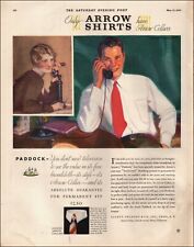 1930 Vintage ad Arrow Shirts retro Fashion Men's Clothing Tie Art  RARE 07/07/23 picture