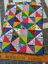 VTG OOP HTF Cranston VIP Concord Patchwork Cheater Quilt Fabric Triangle  1+yds picture