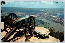 Postcard Tennessee Lookout Mountain Confederate Cannon 7F picture