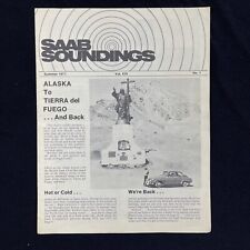 Vintage 1971 Saab Soundings Magazine Rally Brochure Car Information booklet News picture