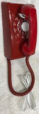 Vintage 1950s WESTERN ELECTRIC A/B 554 2-57 RED Rotary Wall Mount Telephone picture
