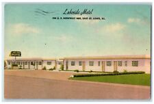 1956 Lakeside Motel Highway Exterior Building East St. Louis Illinois Postcard picture
