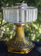Antique Aladdin 1935 - 36 Amber & Clear Corinthian Model B-106 Oil Lamp picture