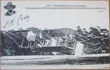 French Aviation 1910 Postcard, Colonel Samuel Franklin Cody Airplane Biplane picture